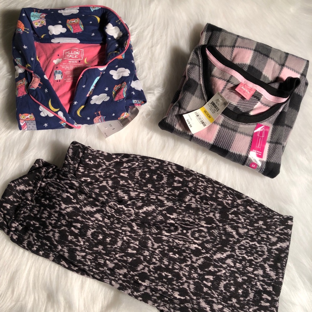 Pillow talk and Jenni pajama shirts with pants NWT
